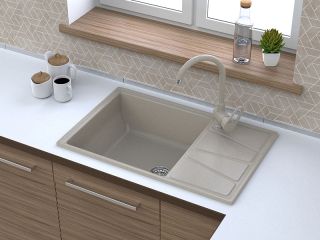 Мойка кухонная GranFest Песок Vertex V-780 L пес